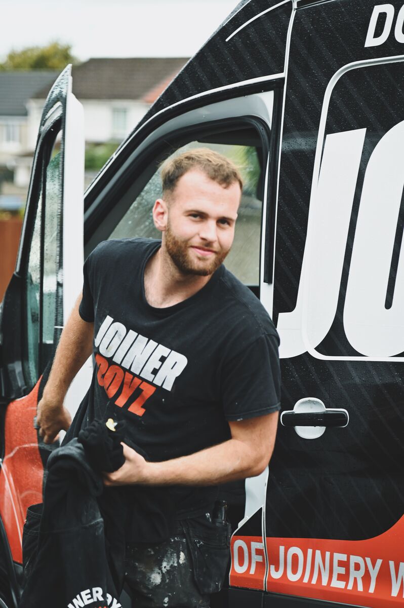 Joiner Boyz joiner beside the company van in Glenrothes